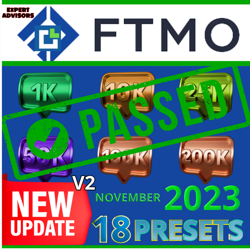 Excellent Funded FTMO PASS CHALLENGE EA V2  - Forex MT4 Expert Advisor - ULTRA LOW DD