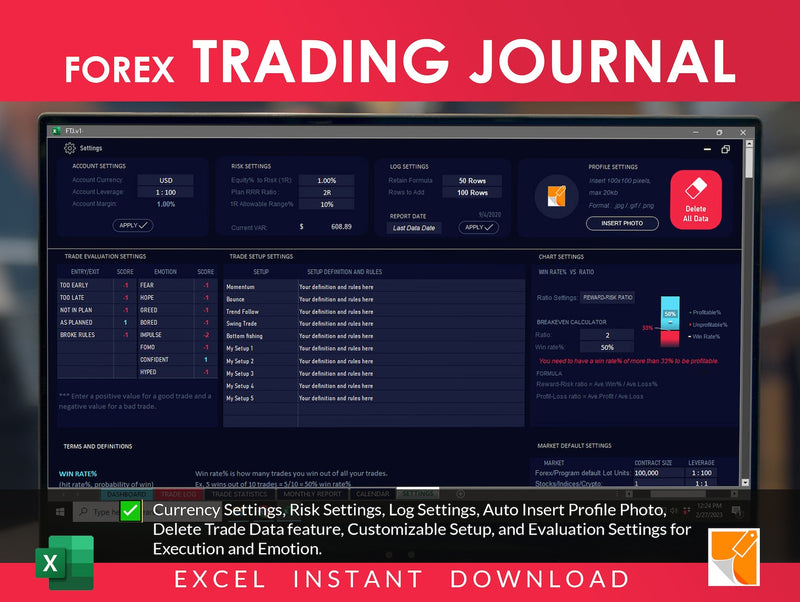 Master Your Forex Journey: Introducing the Forex Trading Journal Excel Spreadsheet