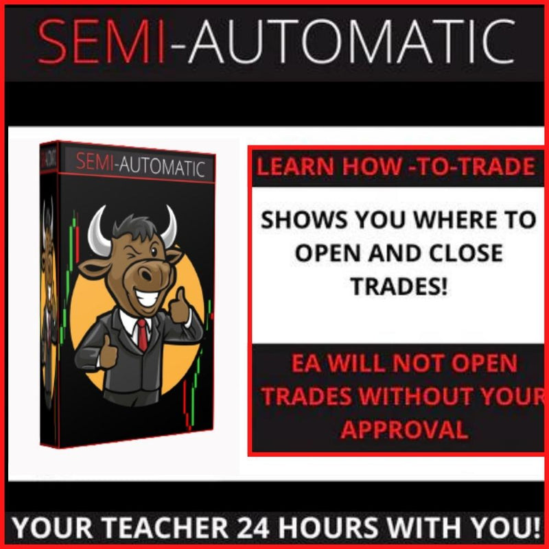 Forex Robot Semi Automated System PRO +Trade Manager- MT4 Expert Advisor LEARN HOW TO TRADE - forexa robot